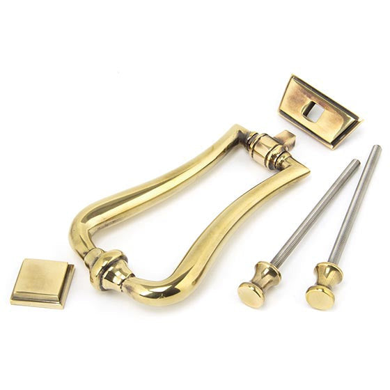 From The Anvil - Slimline Art Deco Door Knocker - Aged Brass - 90028 - Choice Handles