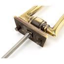 From The Anvil - Slimline Art Deco Door Knocker - Aged Brass - 90028 - Choice Handles