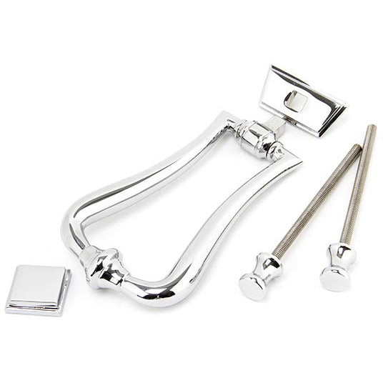 From The Anvil - Slimline Art Deco Door Knocker - Polished Chrome - 90033 - Choice Handles