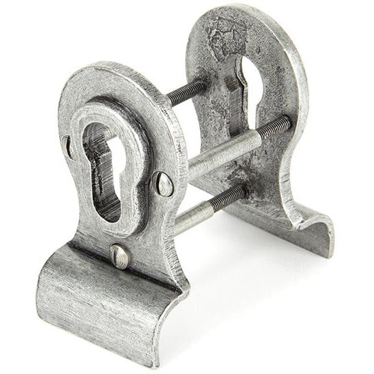 From The Anvil - 50mm Euro Door Pull (Back to Back fixings) - Pewter Patina - 90040 - Choice Handles
