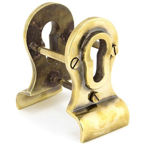From The Anvil - 50mm Euro Door Pull (Back to Back fixings) - Aged Brass - 90065 - Choice Handles