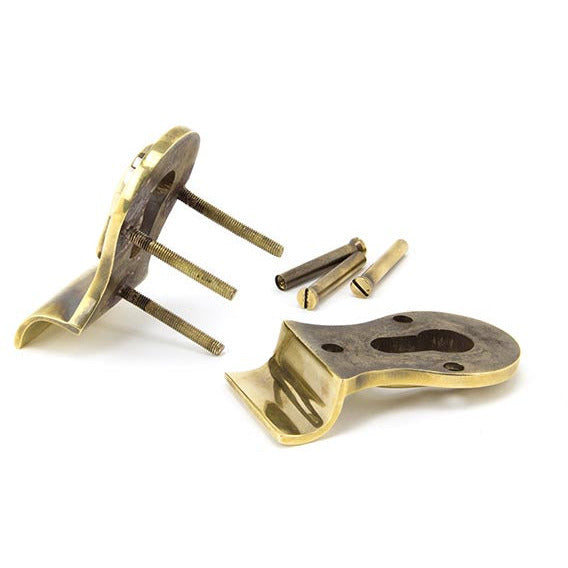From The Anvil - 50mm Euro Door Pull (Back to Back fixings) - Aged Brass - 90065 - Choice Handles