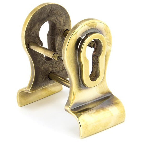 From The Anvil - 50mm Euro Door Pull (Back to Back fixings) - Aged Brass - 90065 - Choice Handles