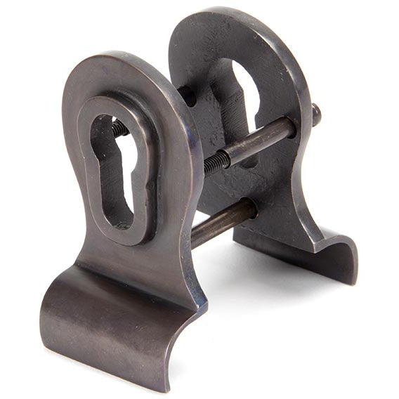 From The Anvil - 50mm Euro Door Pull (Back to Back fixings) - Aged Bronze - 90067 - Choice Handles