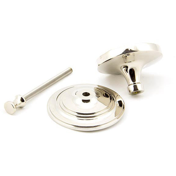 From The Anvil - Art Deco Centre Door Knob - Polished Nickel - 90068 - Choice Handles