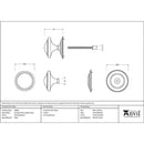 From The Anvil - Art Deco Centre Door Knob - Polished Nickel - 90068 - Choice Handles