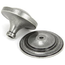 From The Anvil - Art Deco Centre Door Knob - Pewter Patina - 90069 - Choice Handles