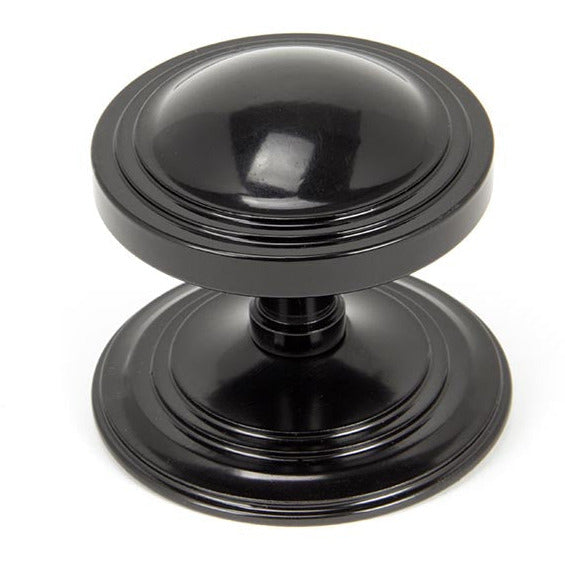 From The Anvil - Art Deco Centre Door Knob - Black - 90070 - Choice Handles