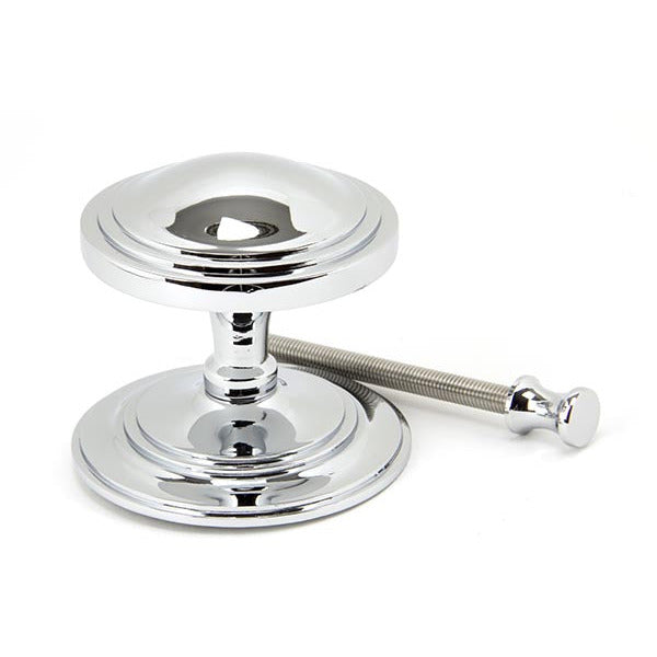 From The Anvil - Art Deco Centre Door Knob - Polished Chrome - 90073 - Choice Handles