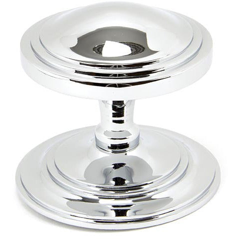 From The Anvil - Art Deco Centre Door Knob - Polished Chrome - 90073 - Choice Handles