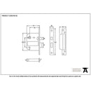 From The Anvil - 3" 5 Lever BS Sashlock - Stainless Steel - 90136 - Choice Handles