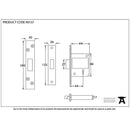 From The Anvil - ½" 5 Lever BS Deadlock - Stainless Steel - 90137 - Choice Handles