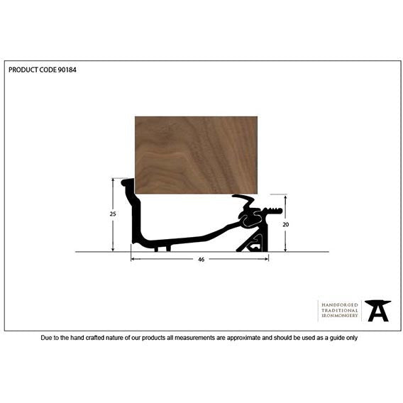From The Anvil - 1219mm Macclex Lowline Sill - Black - 90184 - Choice Handles