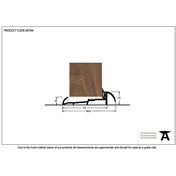 From The Anvil - 914mm OUM/4 Threshold - Black - 90194 - Choice Handles