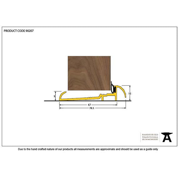 From The Anvil - 1829mm OUM/6 Threshold - Gold - 90207 - Choice Handles