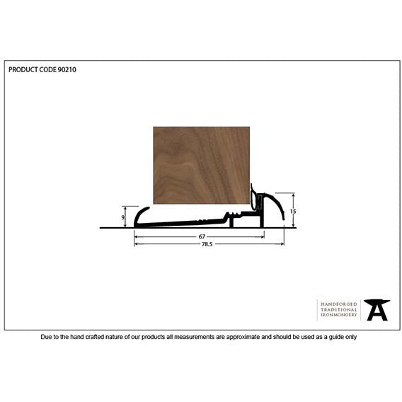 From The Anvil - 1219mm OUM/6 Threshold - Black - 90210 - Choice Handles