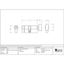 From The Anvil - 35/35 6pin Euro Cylinder/Thumbturn KD - Black - 90232 - Choice Handles