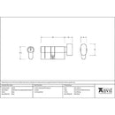 From The Anvil - 30/30 6pin Euro Cylinder/Thumbturn - Black - 90233 - Choice Handles