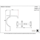 From The Anvil - Cast Suffolk Latch Set - Polished Brass - 90241 - Choice Handles