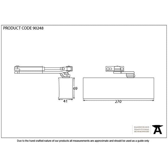 From The Anvil - Size 2-5 Door Closer & Cover - Black - 90248 - Choice Handles