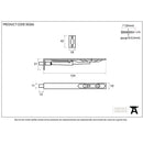 From The Anvil - 6" Flush Bolt - Black - 90266 - Choice Handles