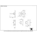 From The Anvil - Fanlight Catch + Two Keeps - Lacquered Brass - 90268 - Choice Handles