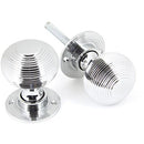 From The Anvil - Heavy Beehive Mortice/Rim Knob Set - Polished Chrome - 90273 - Choice Handles