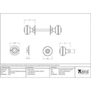 From The Anvil - 50mm Prestbury Mortice/Rim Knob Set - Polished Chrome - 90274 - Choice Handles