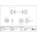 From The Anvil - 63mm Prestbury Mortice/Rim Knob Set - Polished Chrome - 90275 - Choice Handles