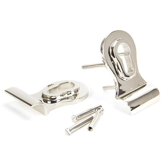 From The Anvil - 50mm Euro Door Pull (Back to Back fixings) - Polished Nickel - 90282 - Choice Handles