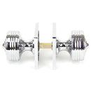 From The Anvil - Tewkesbury Square Mortice Knob Set - Polished Chrome - 90292 - Choice Handles