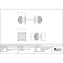 From The Anvil - Tewkesbury Square Mortice Knob Set - Polished Chrome - 90292 - Choice Handles