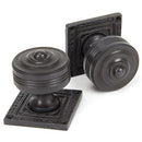 From The Anvil - Tewkesbury Square Mortice Knob Set - Aged Bronze - 90293 - Choice Handles