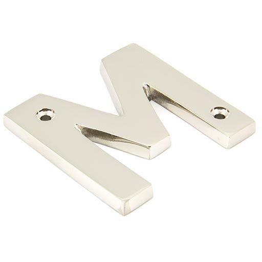 From The Anvil - Letter M - Polished Nickel - 90303M - Choice Handles