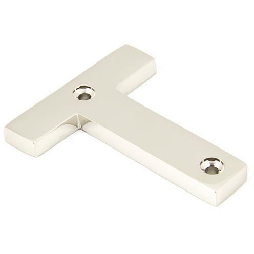 From The Anvil - Letter T - Polished Nickel - 90303T - Choice Handles