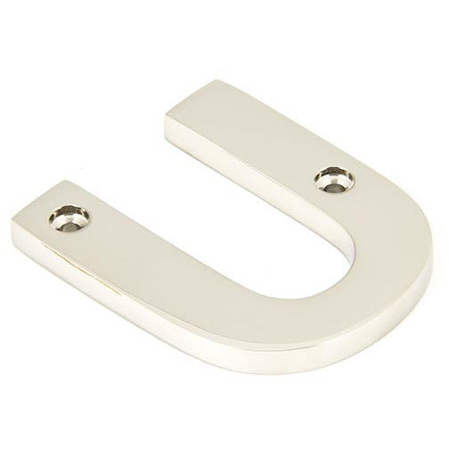 From The Anvil - Letter U - Polished Nickel - 90303U - Choice Handles