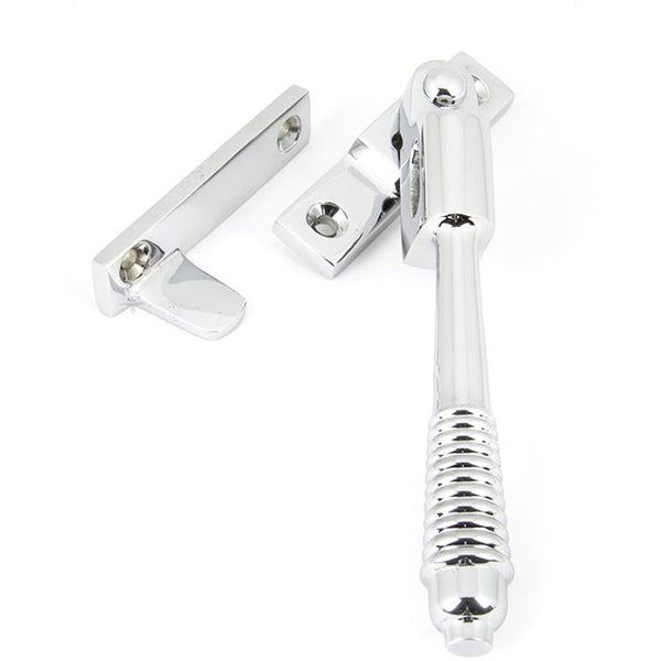 From The Anvil - Night-Vent Locking Reeded Fastener - Polished Chrome - 90330 - Choice Handles