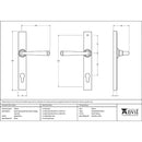 From The Anvil - Avon Slimline Lever Espag. Lock Set - Aged Brass - 90354 - Choice Handles