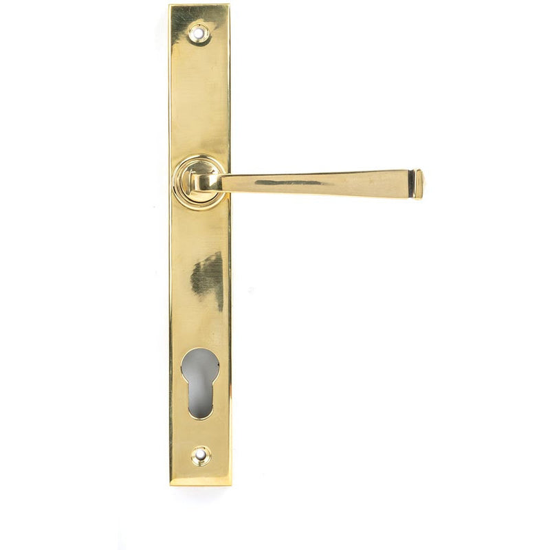 From The Anvil - Avon Slimline Lever Espag. Lock Set - Aged Brass - 90354 - Choice Handles