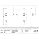 From The Anvil - Avon Slimline Lever Espag. Lock Set - Polished Chrome - 90355 - Choice Handles