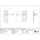 From The Anvil - Avon Lever Lock Set - Aged Brass - 90358 - Choice Handles
