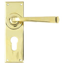 From The Anvil - Avon Lever Euro Lock Set - Aged Brass - 90370 - Choice Handles