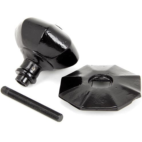 From The Anvil - Octagonal Centre Door Knob - Internal - Black - 90382 - Choice Handles