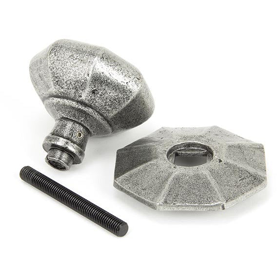From The Anvil - Octagonal Centre Door Knob - Internal - Pewter Patina - 90383 - Choice Handles