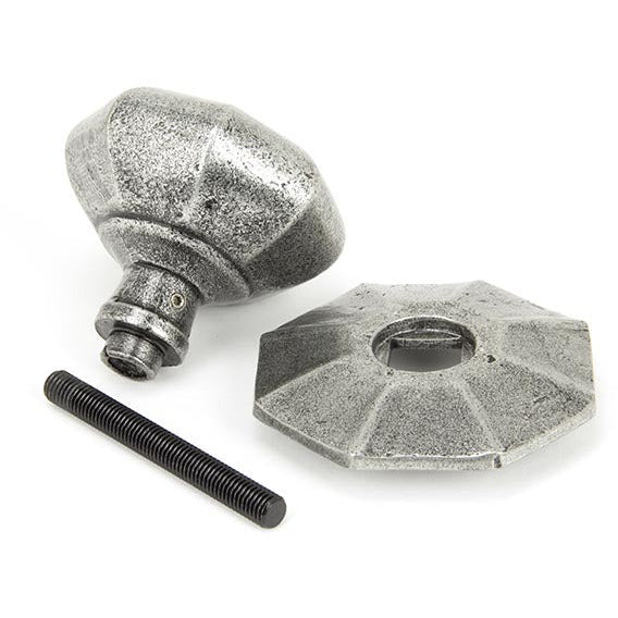 From The Anvil - Octagonal Centre Door Knob - Internal - Pewter Patina - 90383 - Choice Handles