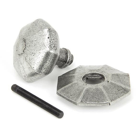 From The Anvil - Octagonal Centre Door Knob - Internal - Pewter Patina - 90383 - Choice Handles
