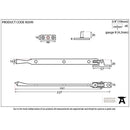 From The Anvil - 8" Avon Stay - Black - 90399 - Choice Handles