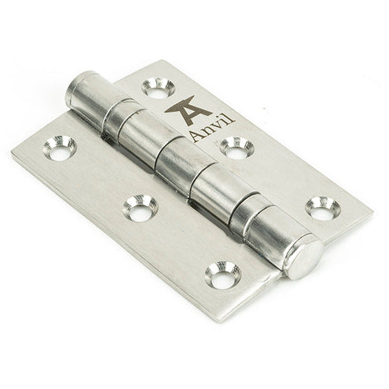 From The Anvil - SS 3" Ball Bearing Butt Hinge (pair) - Satin Stainless Steel - 91038 - Choice Handles
