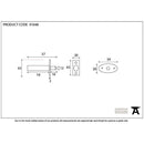 From The Anvil - Security Window Bolt - Satin Chrome - 91048 - Choice Handles