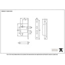 From The Anvil - 2 ½" 5 Lever BS Sash Lock - Black - 91055 - Choice Handles